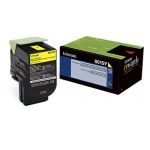 Lexmark 80C1SY0 Yellow Toner Cartridge (2k Pages)