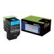 Lexmark 80C1XC0 Cyan Toner Cartridge (4k Pages)