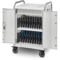 Bretford MDMLAP20NR-90D Link L Charging Cart for 20 Devices, w/Rear Doors, w/90º outlets