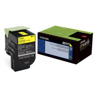 Lexmark 80C10Y0 Yellow Toner Cartridge (1k Pages)